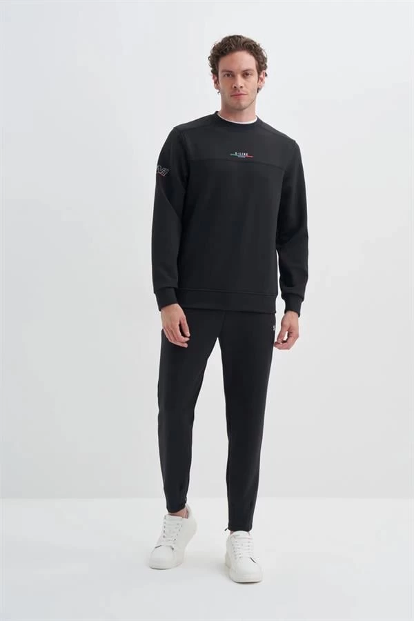 Cazador Scuba Kumaş Erkek Sweatshirt - Siyah M Beden