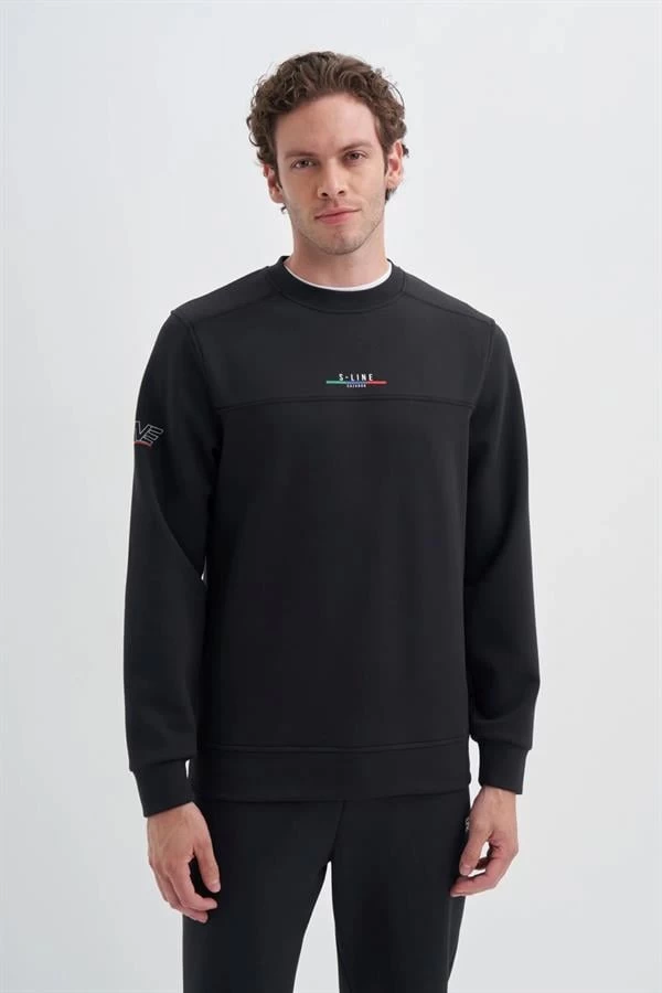 Cazador Scuba Kumaş Erkek Sweatshirt - Siyah M Beden