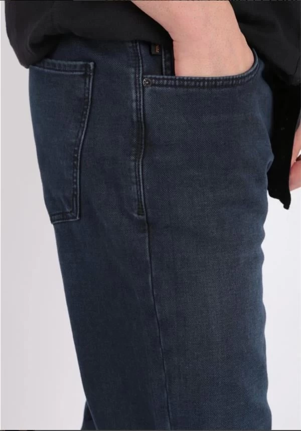 Zagor Yüksek Bel Dar Kesim Erkek Jean Pantolon - Renk: Dark Blue, Beden: 36-32