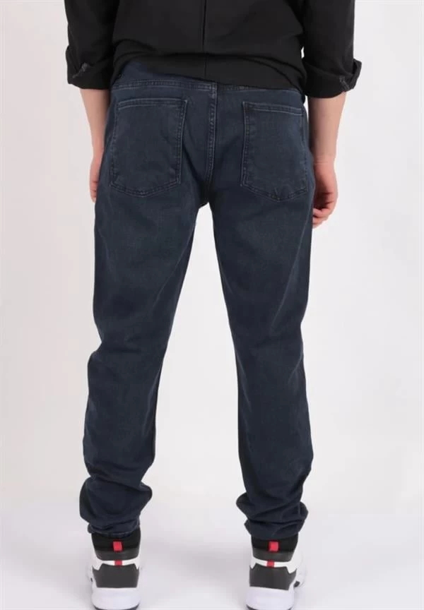 Zagor Yüksek Bel Dar Kesim Erkek Jean Pantolon - Renk: Dark Blue, Beden: 36-32