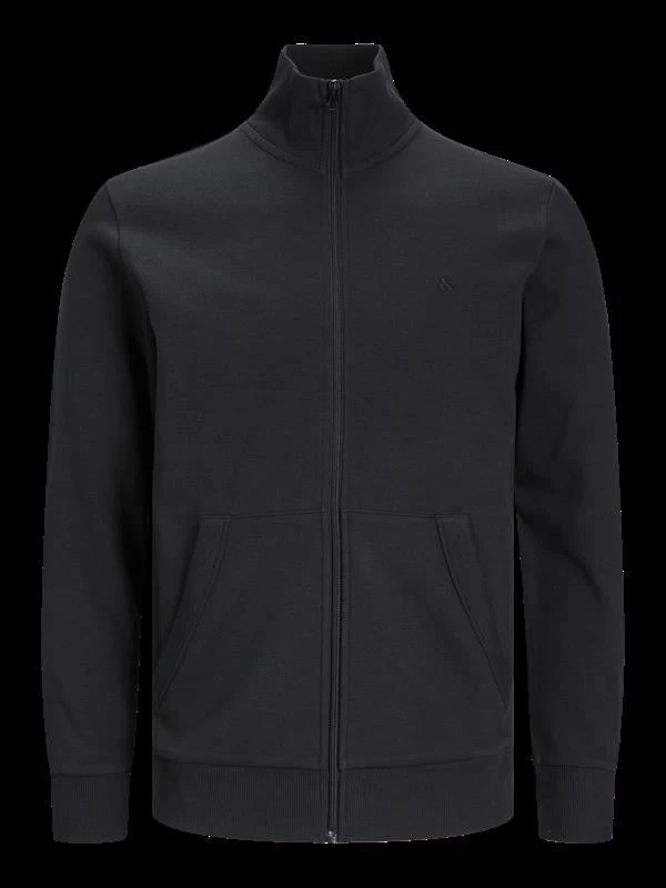 Jack & Jones Cep Detaylı Pamuk Fermuarlı Sweatshirt  - Siyah XL Beden