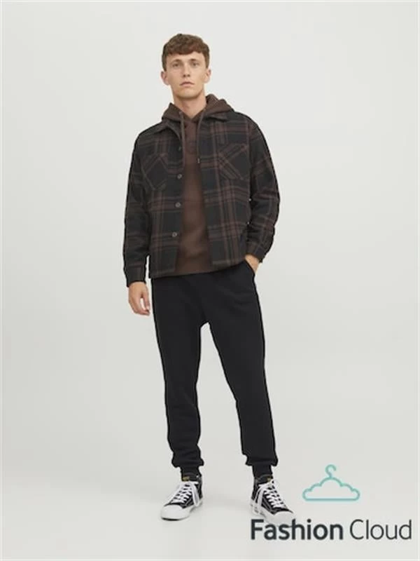 Jack & Jones 2 İplik Şardonlu Jogger Erkek Eşofman Altı  - Siyah S Beden
