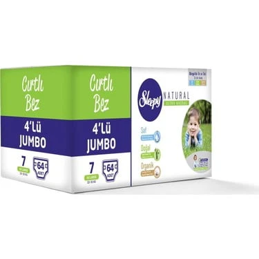 64'lü Sleepy Bebek Bezi No:7 4'lü Jumbo Paket
