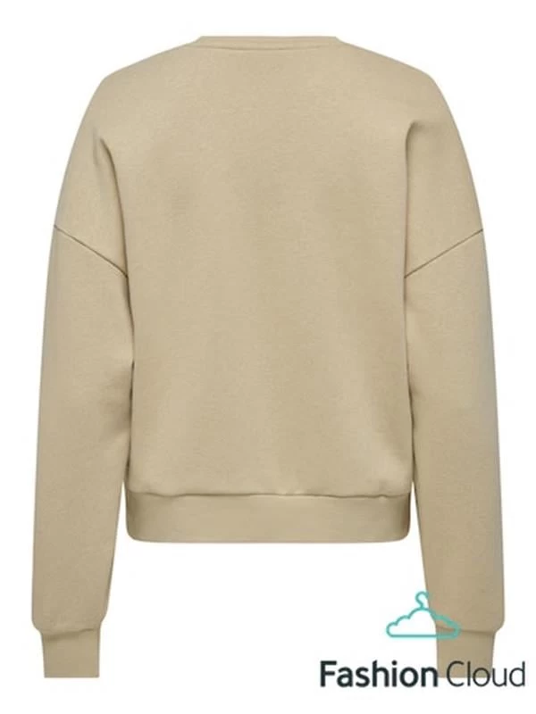 Jack & Jones Oversize Kalıp Baskılı Kadın Sweatshirt  - Bej L Beden