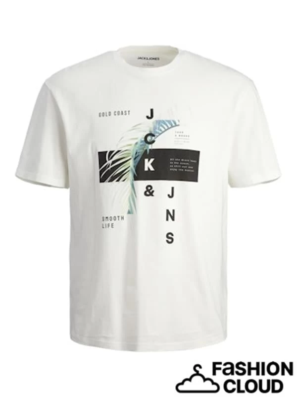 Jack & Jones Askılı Plaj T-Shirt - Beyaz 2XL Beden
