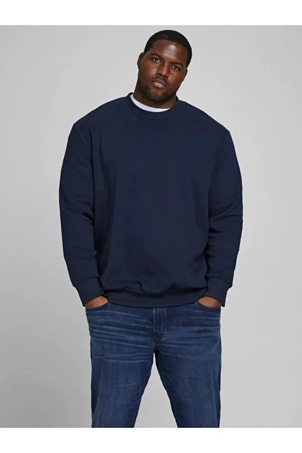 Jack & Jones Büyük Beden Erkek T-Shirt - Lacivert 2XL