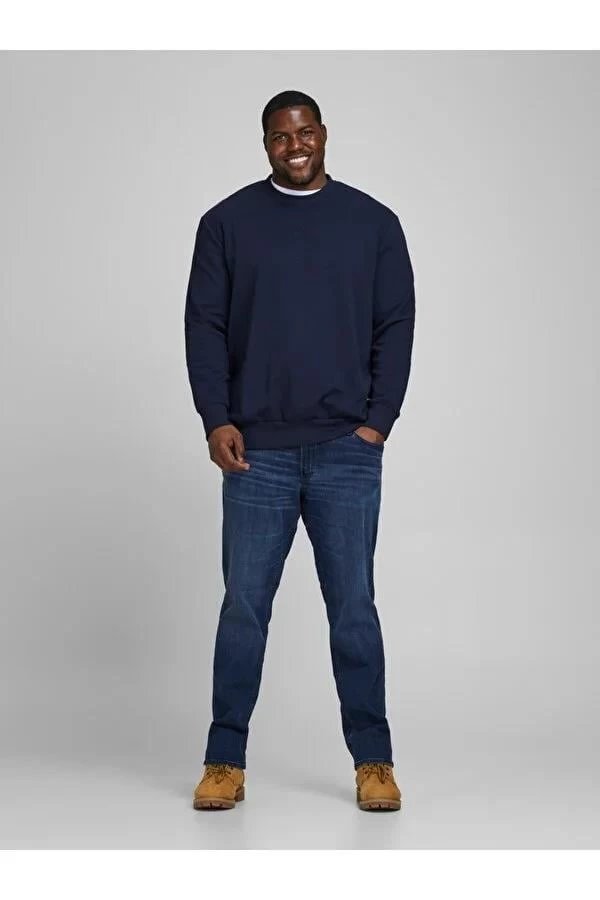 Jack & Jones Büyük Beden Erkek T-Shirt - Lacivert 2XL