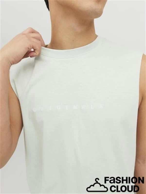 Jack & Jones Erkek Kalın Askı Sporcu Atlet Su Yeşili - Su Yeşili 2XL Beden