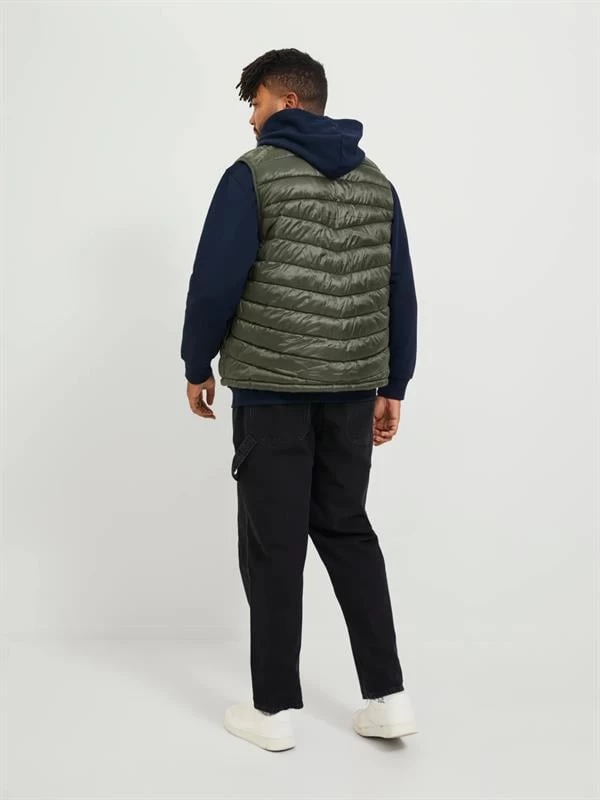 Jack & Jones Büyük Beden Şişme Yelek  - Yeşil 4XL Beden