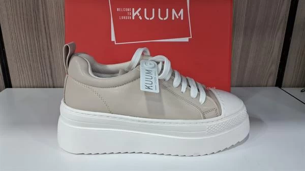Kuum Ultra Hafif Günlük Yürüyüş Kadın Ayakkabısı - Bej 40 Numara
