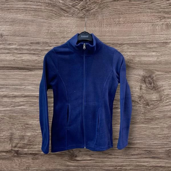 Duss Fermuarlı Polar Kadın Hırka  - Lacivert XL Beden