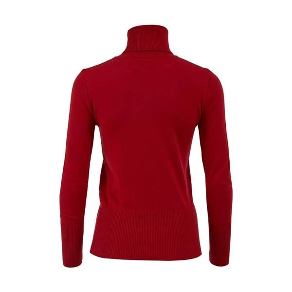 Balıkçı Yaka Basıc Kazak  Bordo - Renk: Bordo, Beden: Xlarge