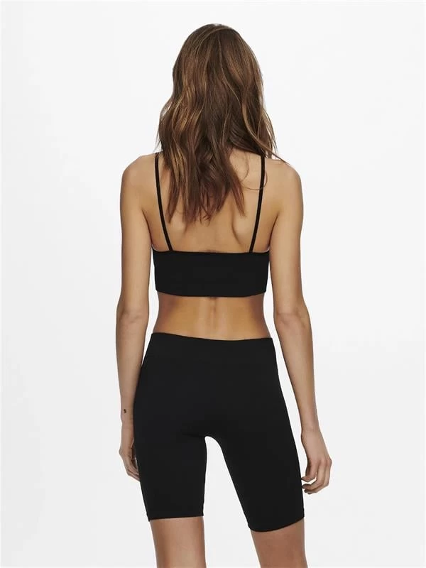 Only İnce Askılı Crop Büstiyer - Siyah S-m