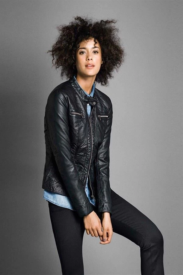 Only Suni Deri Ceket Onlbandit Faux Leather Biker - Siyah 40