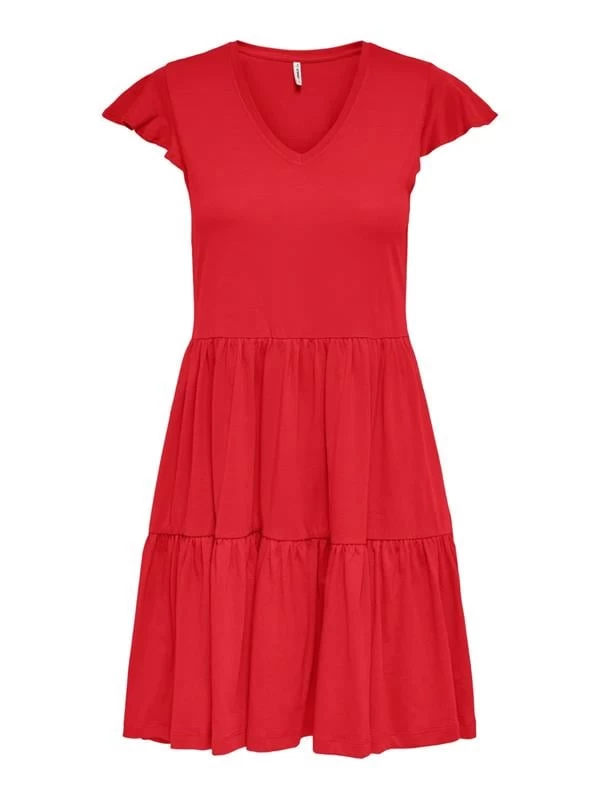 Only Frıll Dress152269921 Kadın Elbise - Kırmızı XL Beden