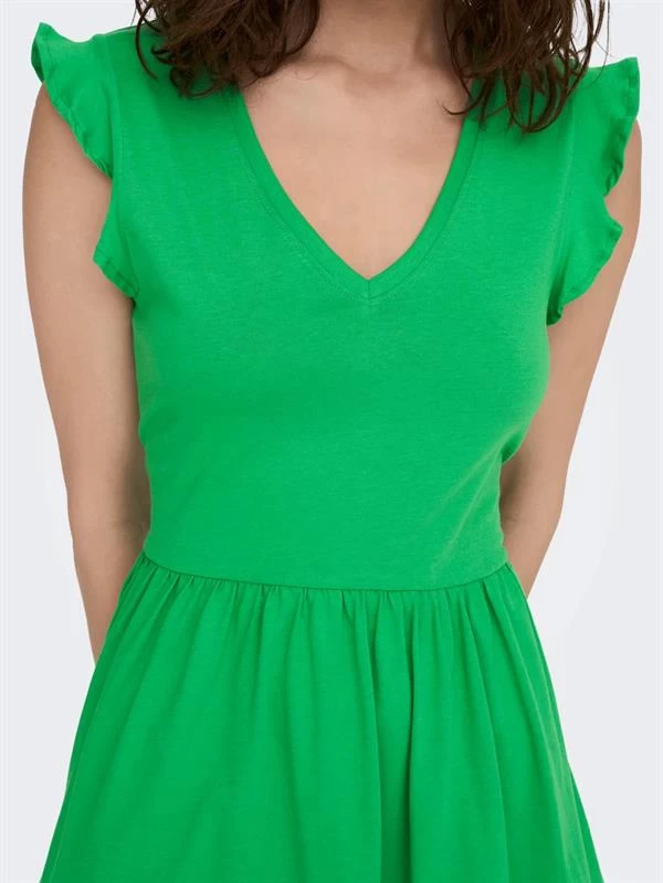 Only Frıll Dress152269921 Kadın Elbise - Yeşil XXL Beden