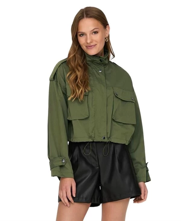 Only Softshell Kumaş Kısa Gömlek - Yeşil S Beden