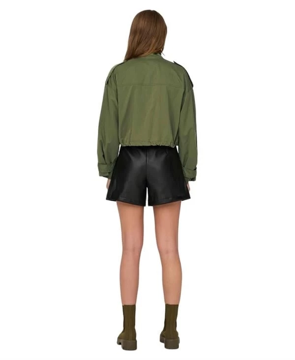 Only Softshell Kumaş Kısa Gömlek - Yeşil S Beden