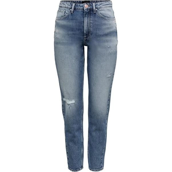 Only Mom Fit Yırtık Jean - Mavi XS-30