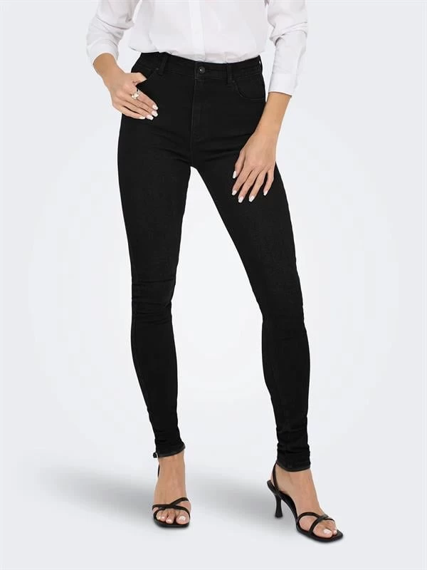 Only Yüksek Bel Dar Kesim Jean - Siyah 29-32