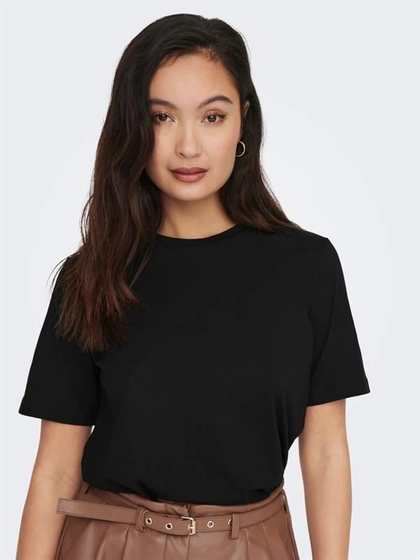 Only Basic Solıd Color T-Shirt  - Siyah M Beden