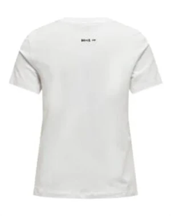 Only Karikatur Baskılı Basic T-Shirt - Beyaz L Beden