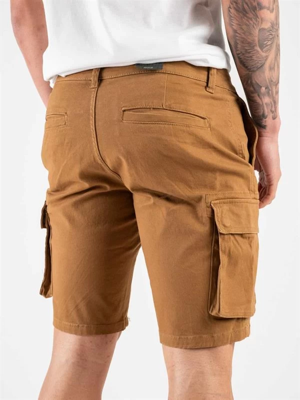 Only & Sons Normal Kesim Likralı Gabardin Kargo Şort - Kahve XS Beden