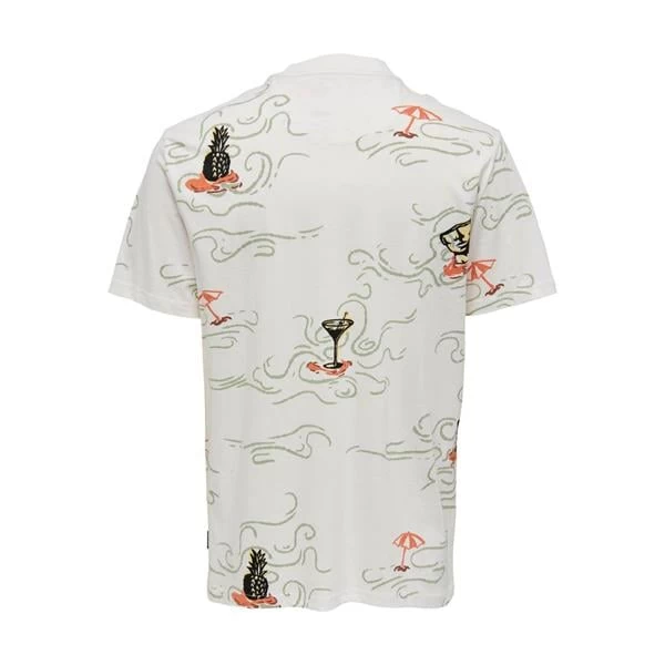 Only & Sons Relax Fit Unisex T-Shirt - Beyaz XL Beden