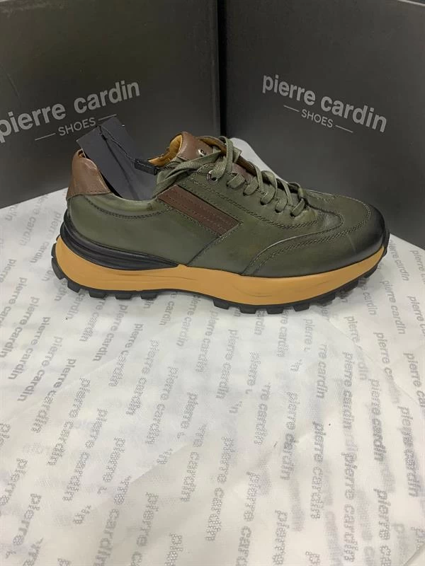 Pierre Cardin Yüksek Taban Hakiki Deri Casual Ayakkabı - Haki 43