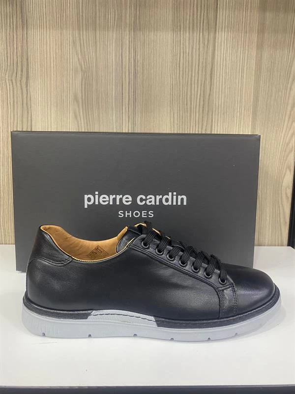 Pierre Cardin Hakiki Deri Dikişli Erkek Ayakkabı - Siyah 44