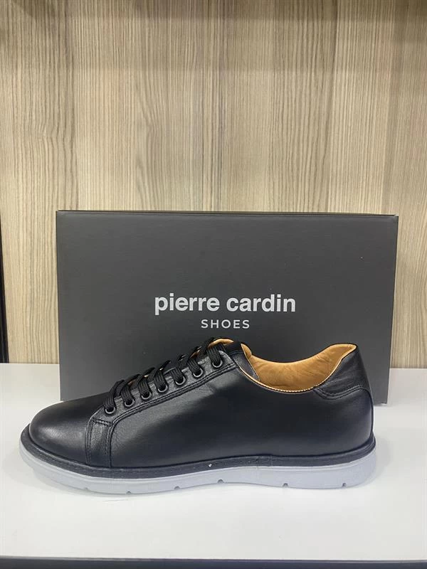 Pierre Cardin Hakiki Deri Dikişli Erkek Ayakkabı - Siyah 44