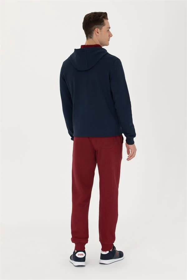 U.S. Polo Assn Nadus Uspa Baskı Erkek Alt Eşofman - Bordo 3XL Beden