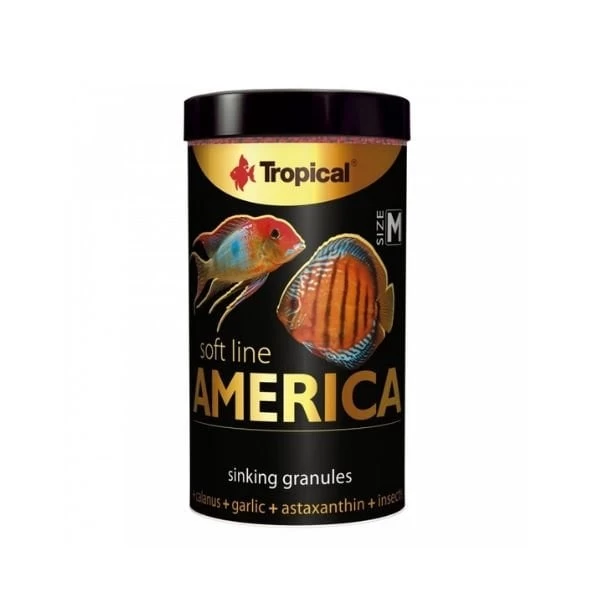 Tropical Softline Amerikan Cinsi Balıklar Için Yumuşak Granül Balık Yemi Medium 100 Ml 60 Gr