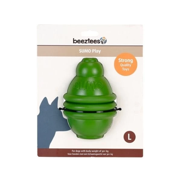 Beeztees Sumo Ödül Hazneli Kauçuk Köpek Oyuncağı Large Yeşil 15 Cm