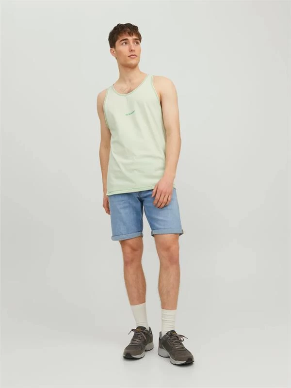Logolu Erkek Sport Atlet Sari - Renk: Su YeŞİlİ, Beden: 2xl