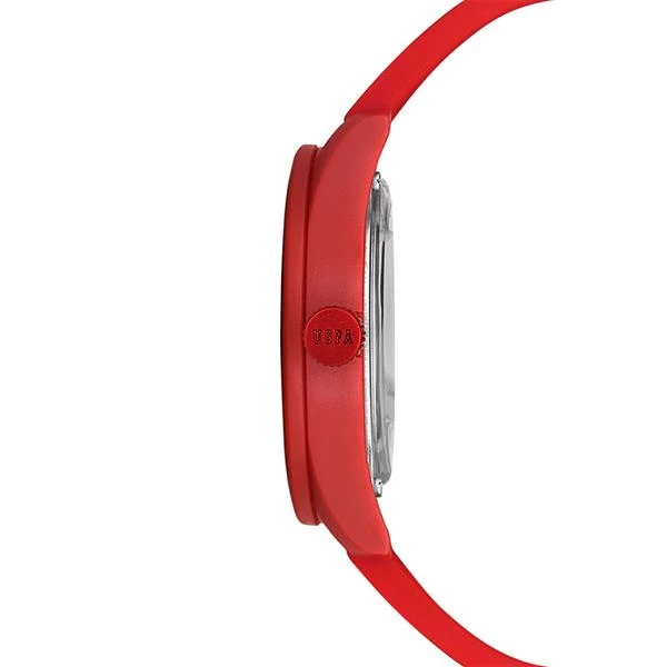 Polo Slikon Kordon Erkek Kol Saat  - Renk: Kirmizi, Beden: 43mm
