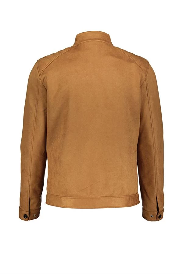 Comfort Fit Erkek Deri Ceket  - Renk: Taba, Beden: 56