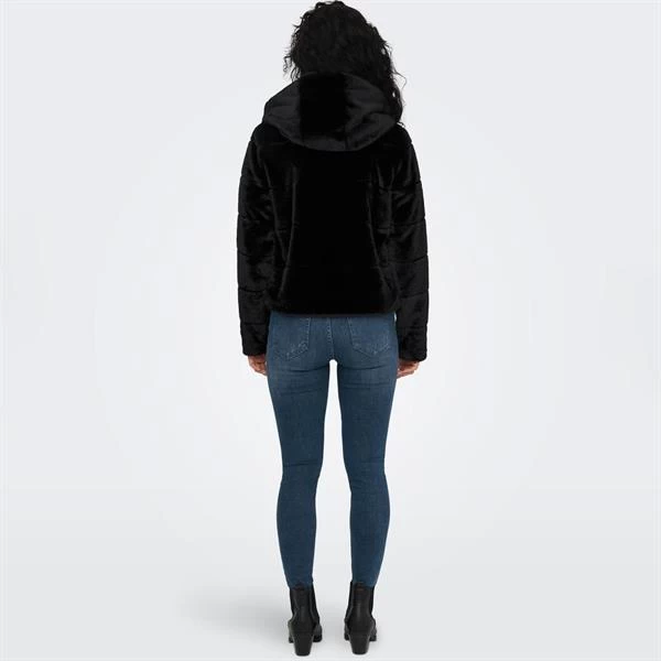 Polarlı Hood Ceket 15304759  Siyah - Renk: Siyah, Beden: Medium