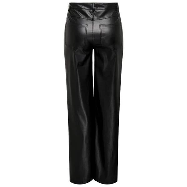 Straight Fit Deri Pantolon  Siyah - Renk: Siyah, Beden: L-32