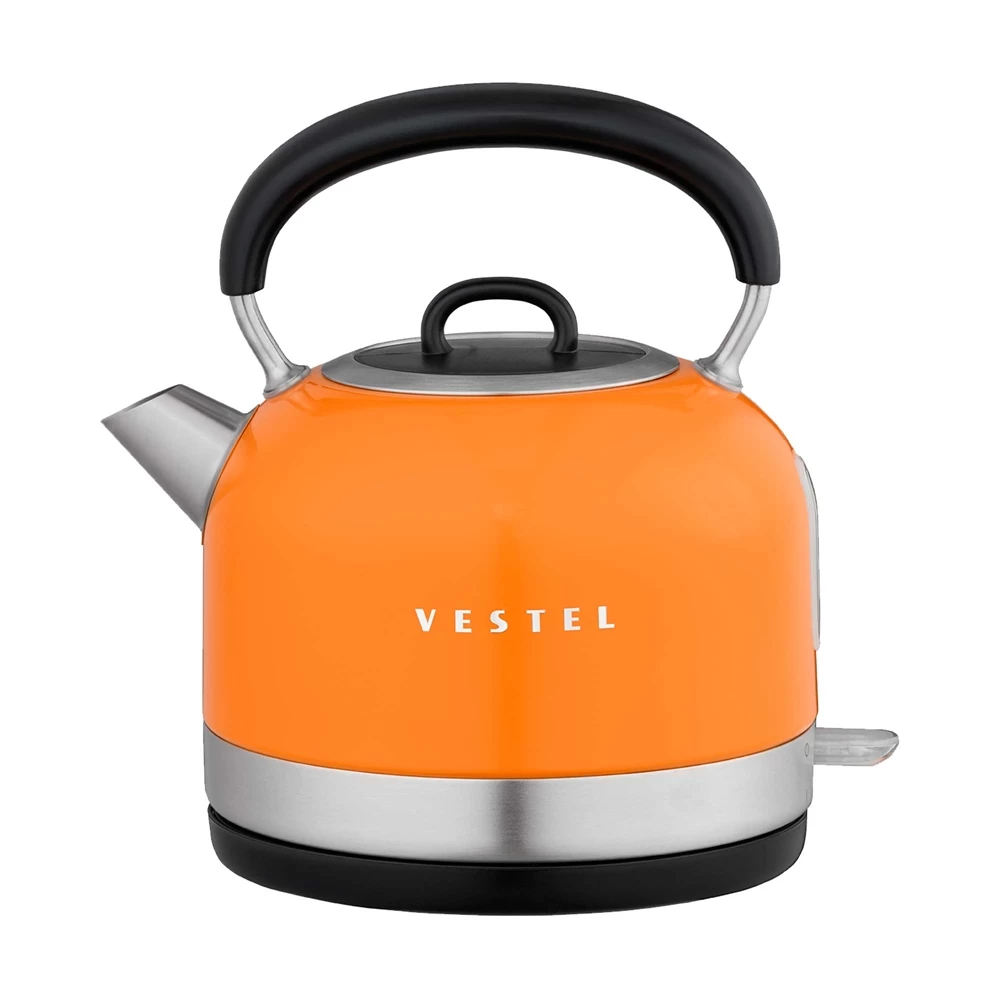 Vestel Retro Turuncu 2200 W 1.7 Lt Celik Kettle