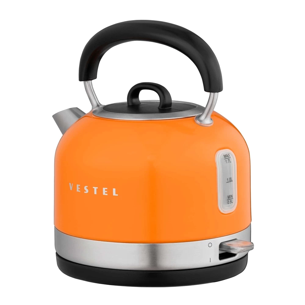 Vestel Retro Turuncu 2200 W 1.7 Lt Celik Kettle