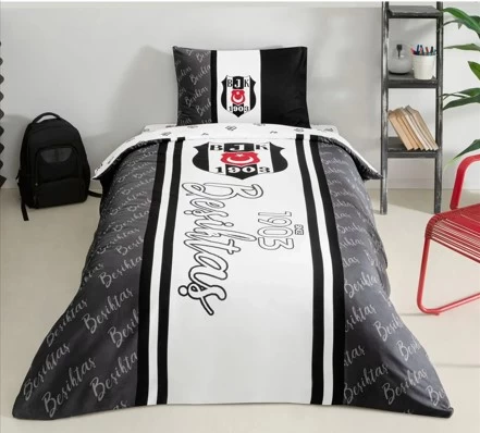 Taç Lisanslı Beşiktaş 1903 Glow Tek Kişilik Nevresim Takımı
