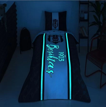 Taç Lisanslı Beşiktaş 1903 Glow Tek Kişilik Nevresim Takımı