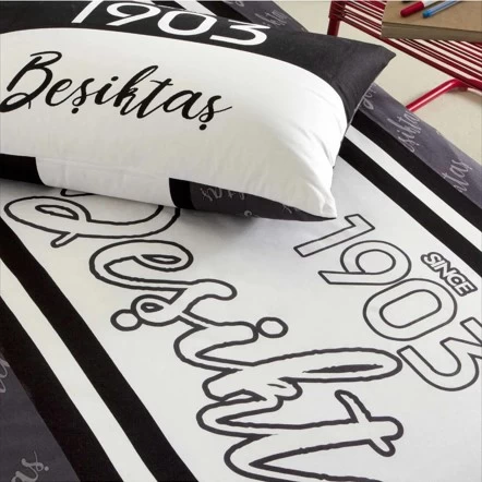 Taç Lisanslı Beşiktaş 1903 Glow Tek Kişilik Nevresim Takımı