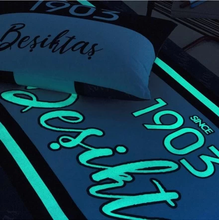Taç Lisanslı Beşiktaş 1903 Glow Tek Kişilik Nevresim Takımı