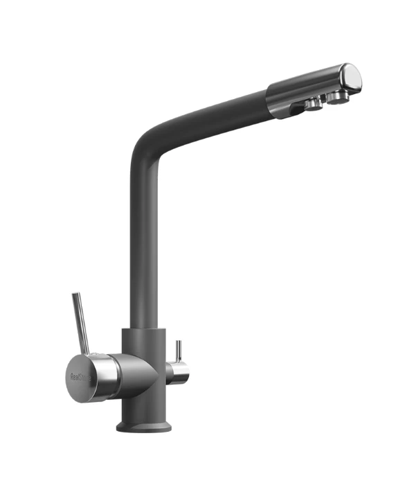 Realstone BT001 Abant Arıtmalı Kuğu Evye Bataryası Antrasit