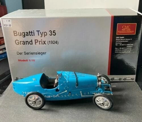 Cmc 1/18 Bugatti Typ 35 Grand Prix (1924) Set W/ Display Case High End Mint