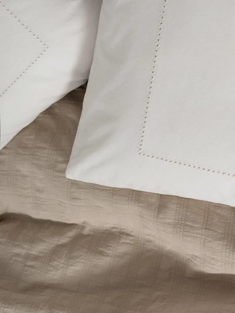 Cotton Box  Çift Kişilik Yatak Örtülü Pike Takımı Natura Vilo Bej