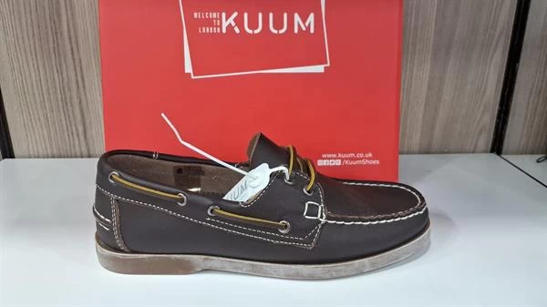 Ki Deri Günlük Giyilebilir Marine Erkek Ayakkabısı - Renk : Kahve, Beden : 36