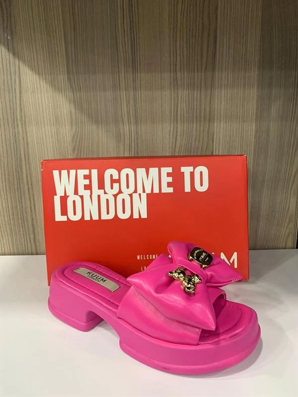 K707107 Fashıon Bayan Terlik - Renk : Pembe, Beden : 38